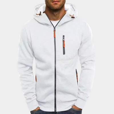 JACKS - Pull d'été léger avec fermeture éclair et capuche pour hommes