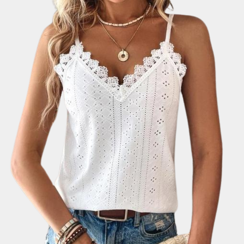 Emma | Top elegante de verano con cuello en V para mujer