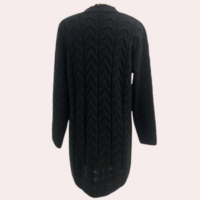 Kendra - Cardigan long en maille pour femme, coupe décontractée