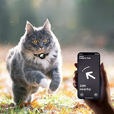 Collier GPS CAT avec fermeture à déclenchement rapide et design réfléchissant pour une meilleure visibilité nocturne