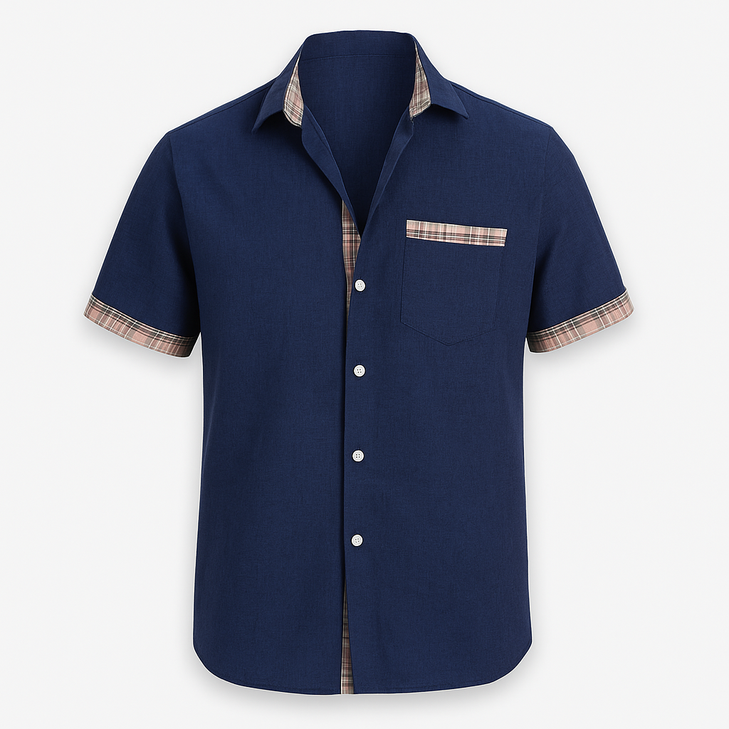 Short shirt sleeve dark blue