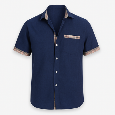 Short shirt sleeve dark blue