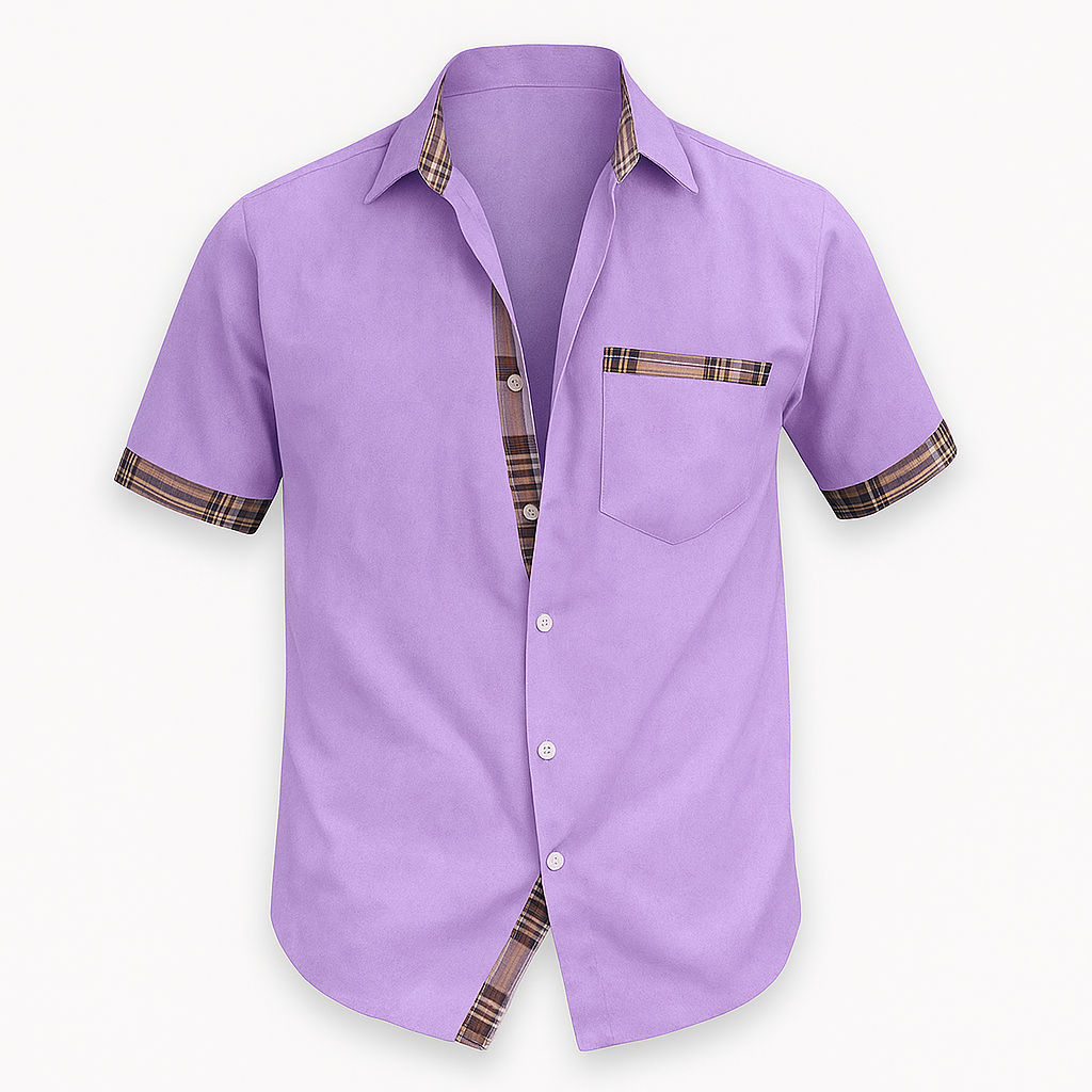 Short shirt sleeve purple