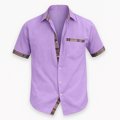 Short shirt sleeve purple