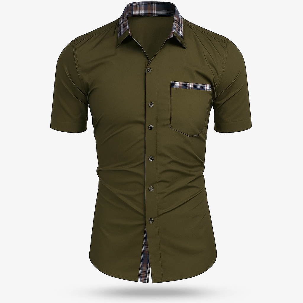 Short shirt sleeve , military green