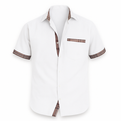 Short shirt sleeve white