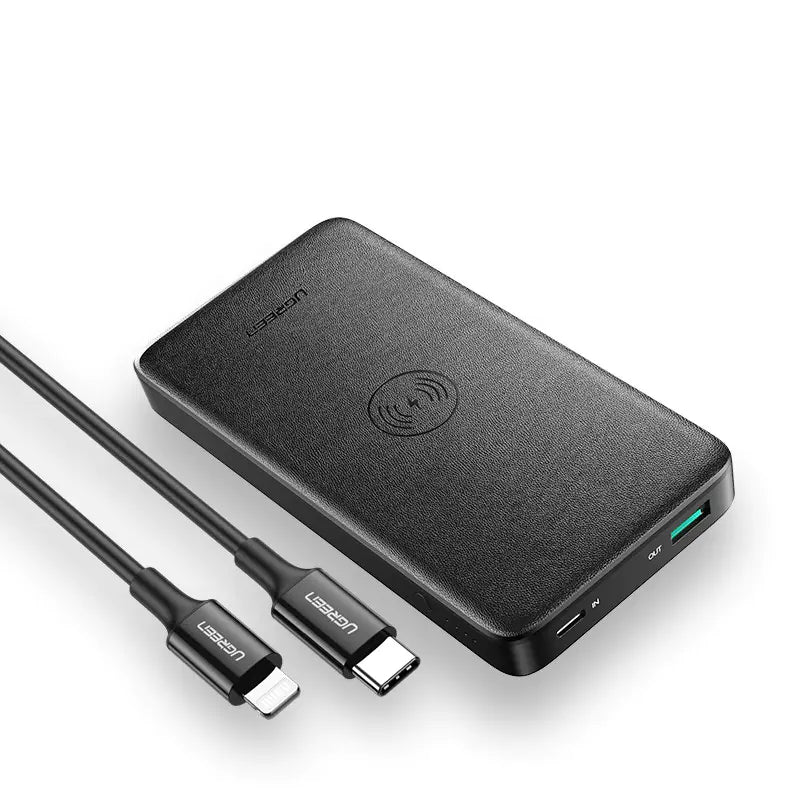 Bezdrátová rychlonabíjecí powerbanka - 10 000 mAh s dvojitým výstupem