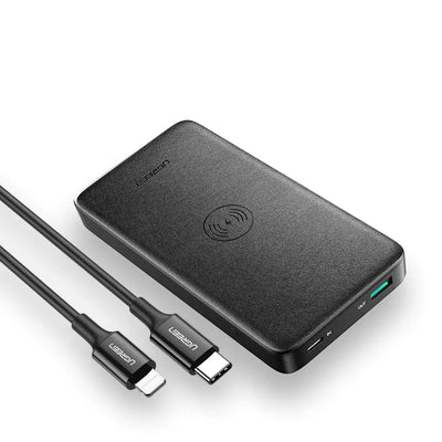 Bezdrátová rychlonabíjecí powerbanka - 10 000 mAh s dvojitým výstupem
