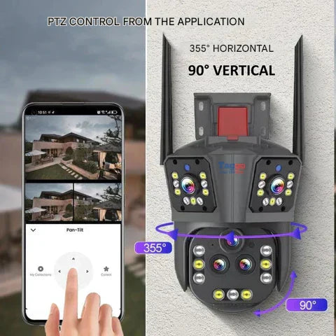 Cámara de seguridad inalámbrica 10K con 20 MP y zoom 20x - DualGuard Ultra 10K