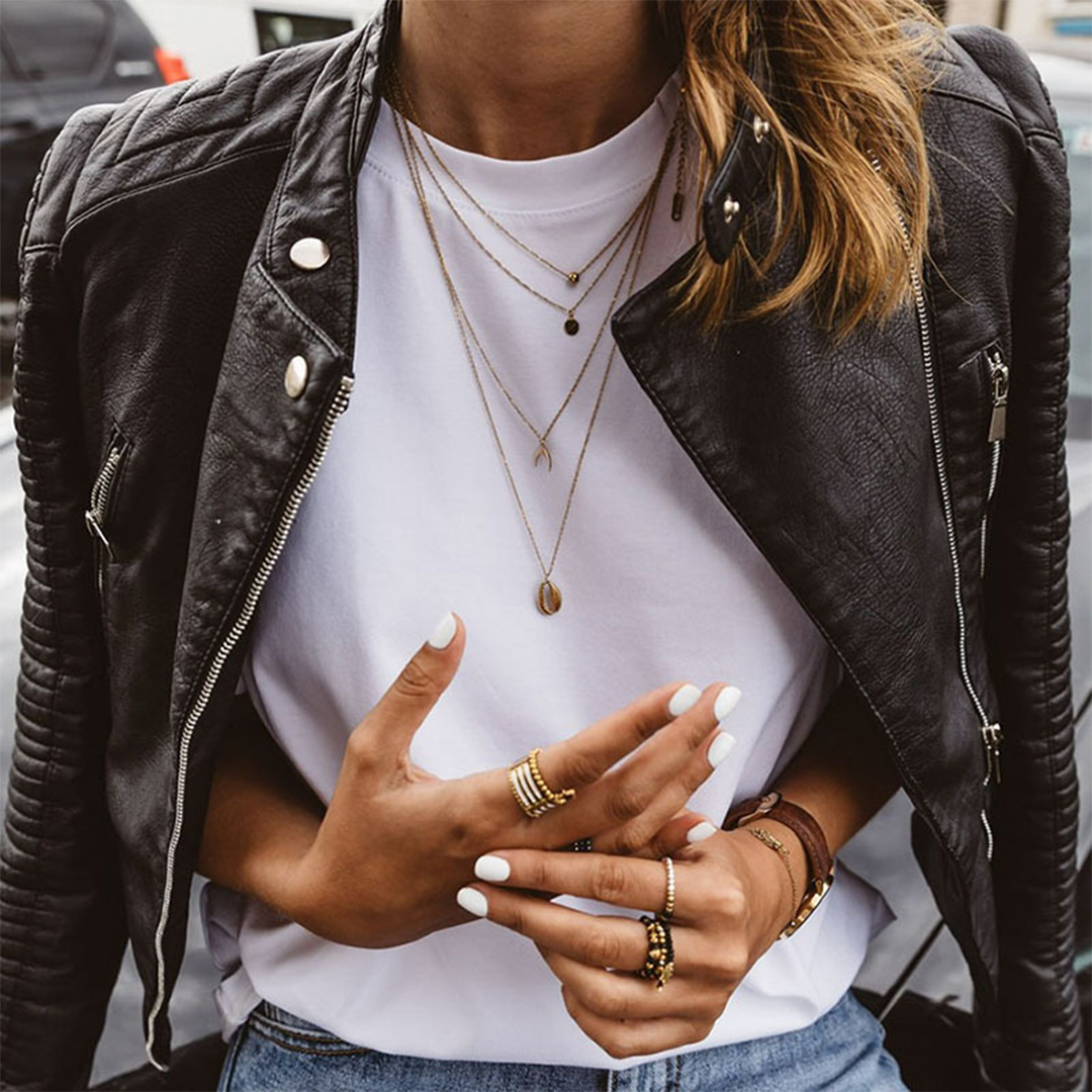 Veste en cuir élégante au design intemporel - Femmes