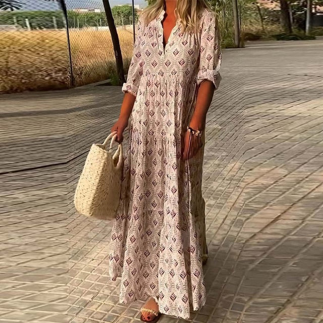 Olivia - Vestido bohemio chic para vacaciones en la playa