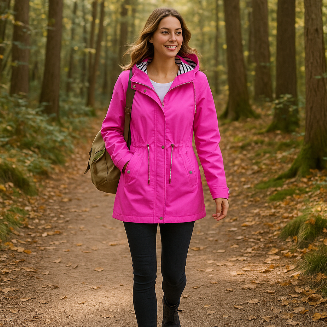 Beatrice | Parka imperméable - coupe ajustable avec doublure de capuche rayée