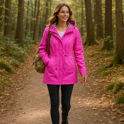 Beatrice | Parka imperméable - coupe ajustable avec doublure de capuche rayée