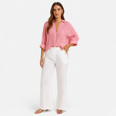 Old Monarchy | Camisa de lino de verano para mujer: elegancia natural y transpirable