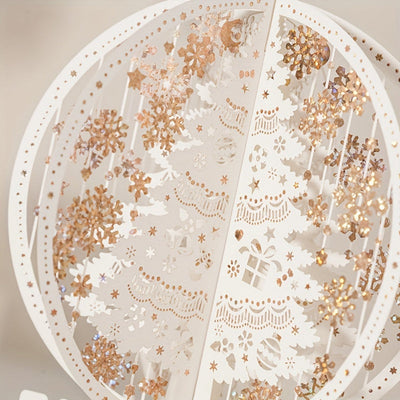 Tarjetas de Navidad 3D Pop Up Expositor de adornos de árbol 3D recortados con láser