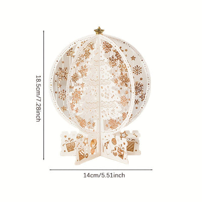 Tarjetas de Navidad 3D Pop Up Expositor de adornos de árbol 3D recortados con láser