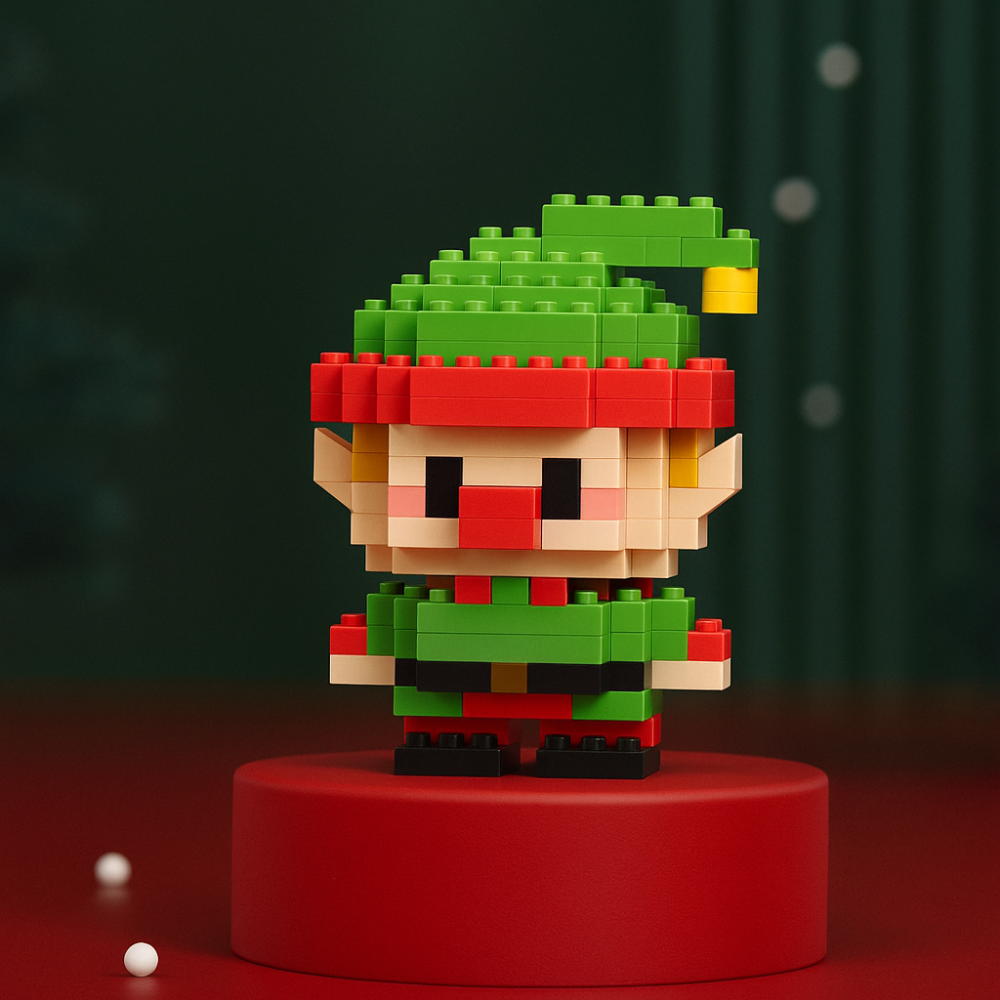 Stavební kostky na Vánoce kreativní stavební figurky hraček