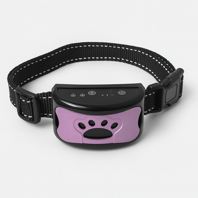 Anti-barking collar purple