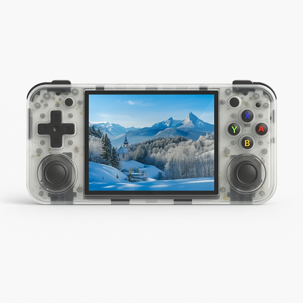 Retro handheld gaming console white