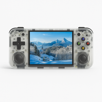 Retro handheld gaming console white