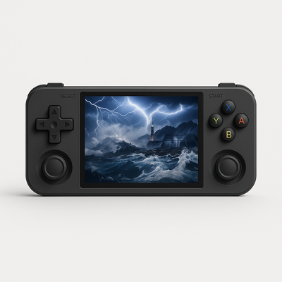 Retro handheld gaming console black