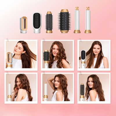 Sèche-cheveux 5 en 1 avec accessoires de coiffage