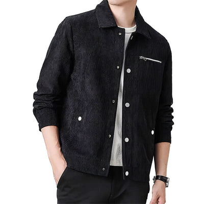 Chaqueta de transición para hombre de alta calidad en terciopelo clásico.