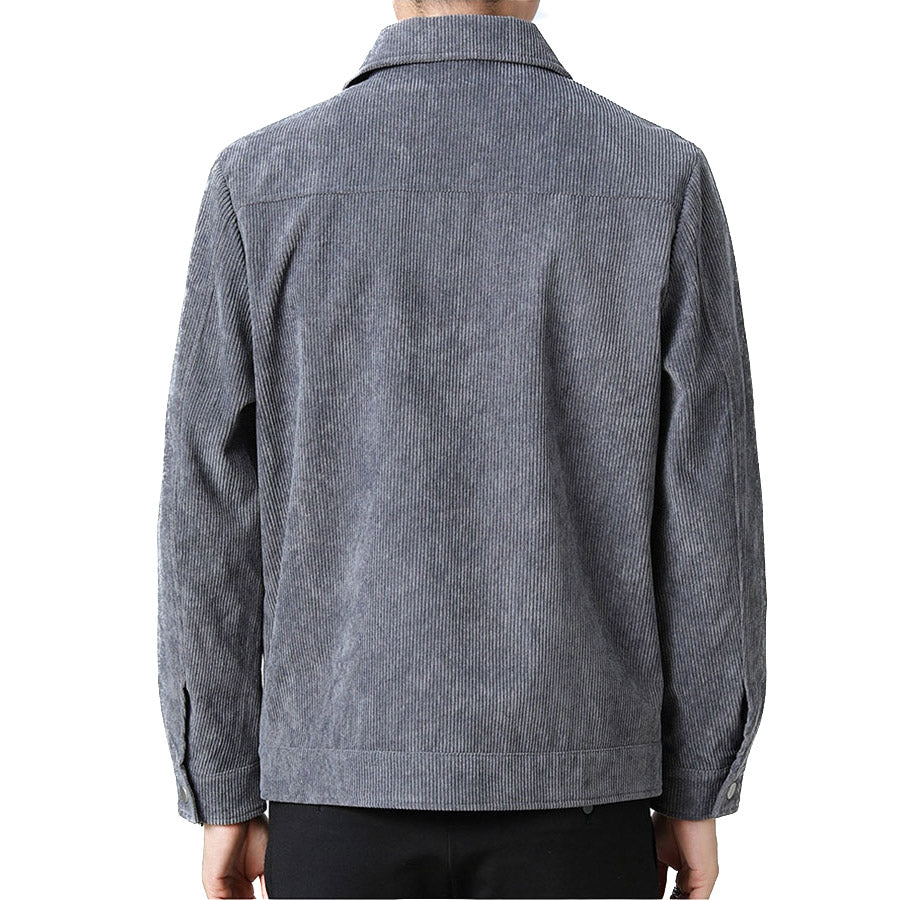 Chaqueta de transición para hombre de alta calidad en terciopelo clásico.