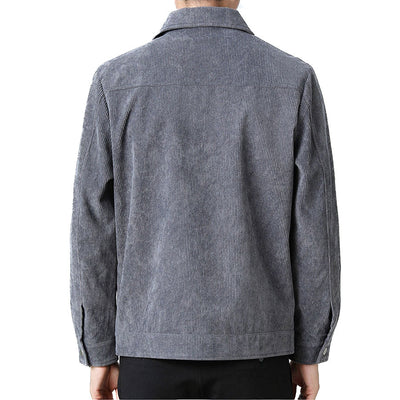 Chaqueta de transición para hombre de alta calidad en terciopelo clásico.