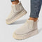 Ghete pentru femei cu inserție elastică - Ghete cu talpă înaltă - Căptușeală călduroasă
