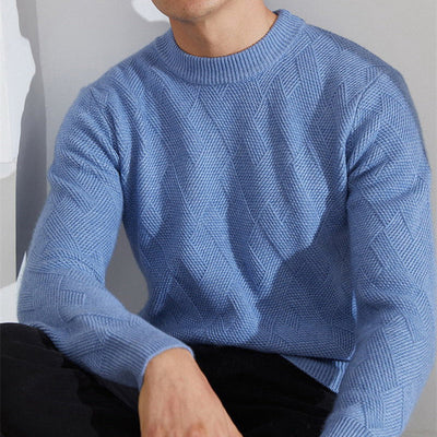 Elegante suéter de cachemira para hombre, en varios colores.