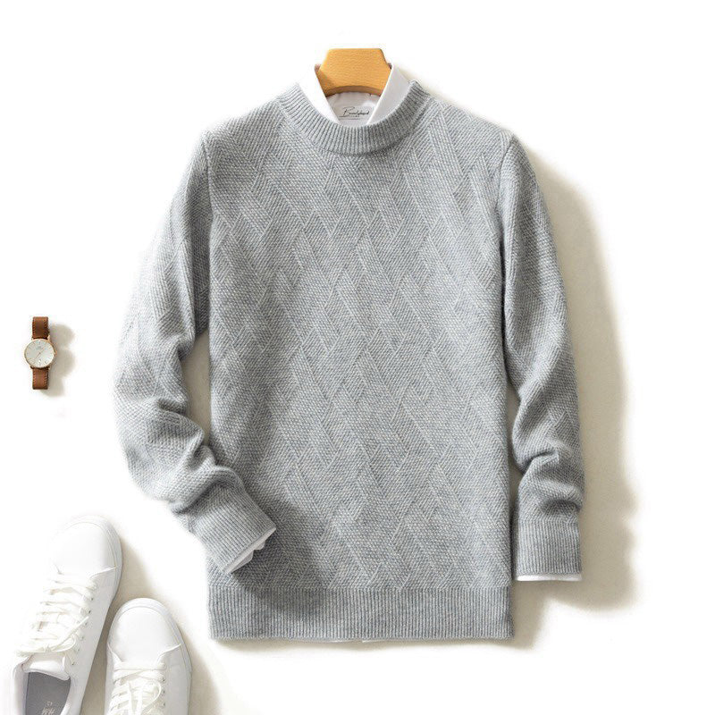 Elegante suéter de cachemira para hombre, en varios colores.