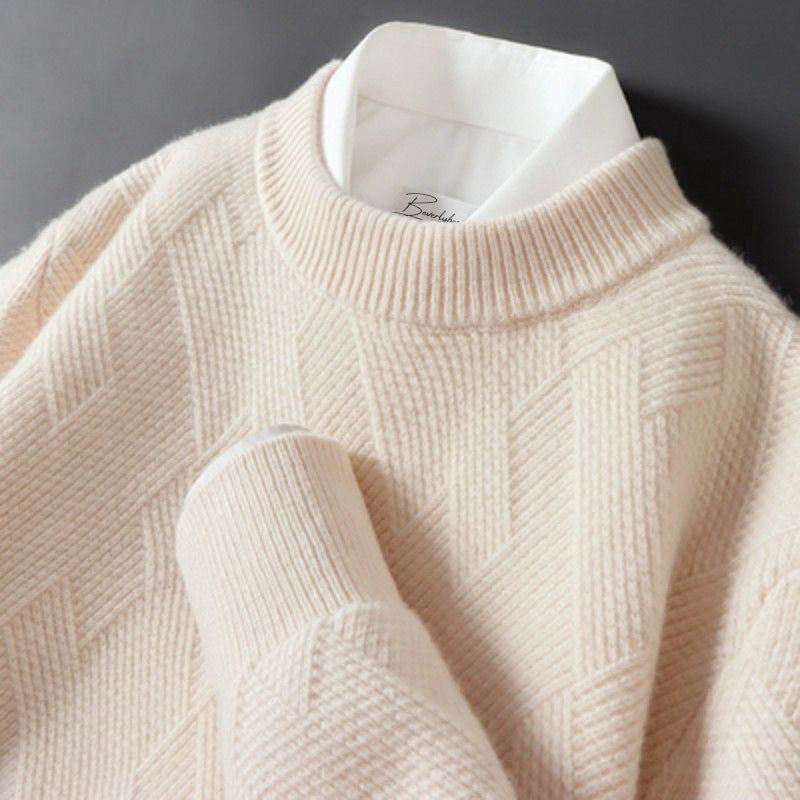 Elegante suéter de cachemira para hombre, en varios colores.