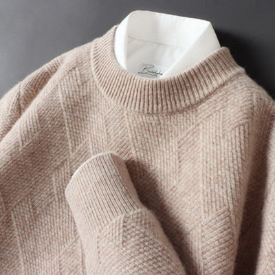 Elegante suéter de cachemira para hombre, en varios colores.