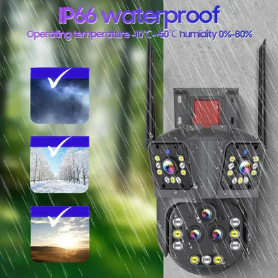 Cámara de seguridad inalámbrica 10K con 20 MP y zoom 20x - DualGuard Ultra 10K