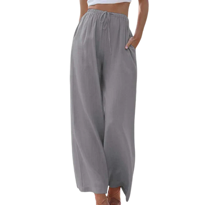 Anivia | Pantalon Elegant En Coton-Lin