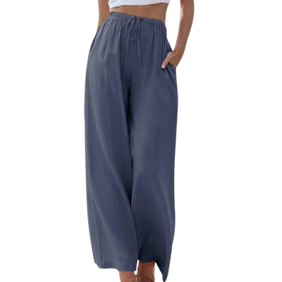 Anivia | Pantalon Elegant En Coton-Lin