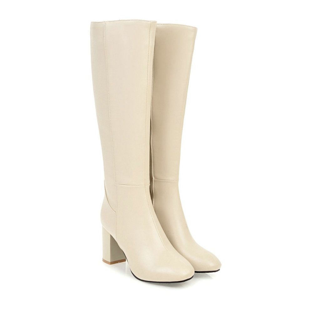 Bottes Confortables Hautes Pour Femme | Avec Talon