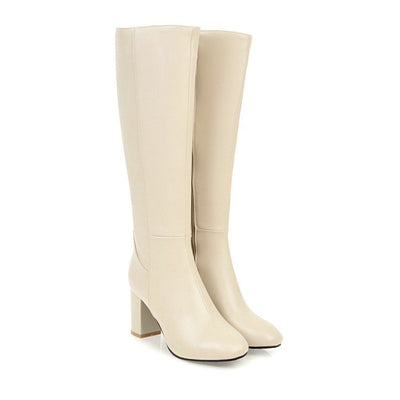 Bottes Confortables Hautes Pour Femme | Avec Talon