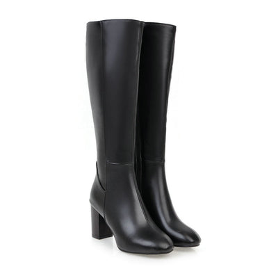 Bottes Confortables Hautes Pour Femme | Avec Talon