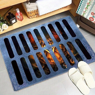 Cadılar Bayramı Palyaçosu Kapı Paspası | 3D Kanalizasyon Izgarası Tasarımı