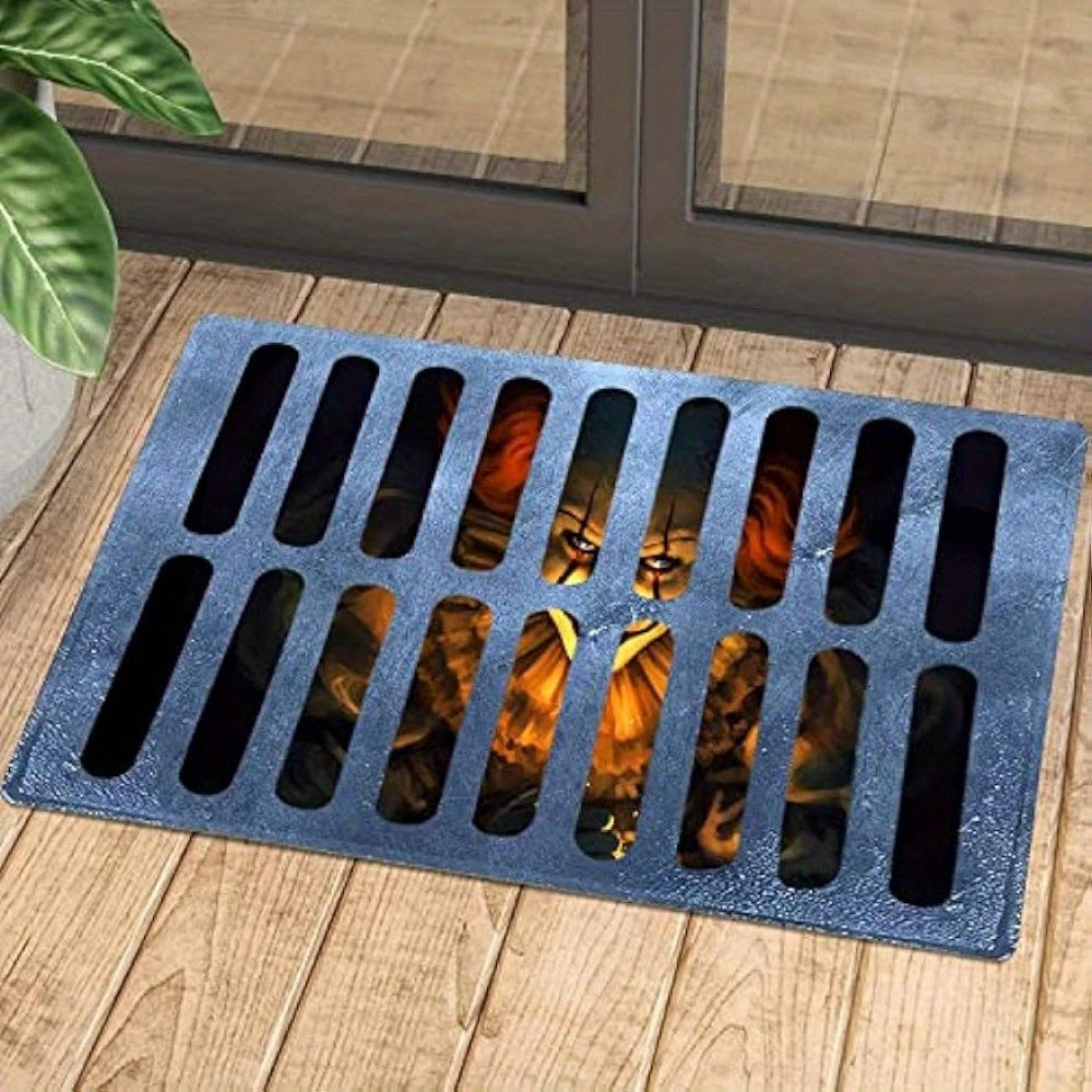 Cadılar Bayramı Palyaçosu Kapı Paspası | 3D Kanalizasyon Izgarası Tasarımı