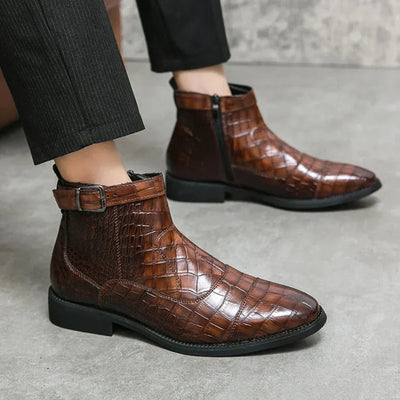 Bottes Chelsea en cuir pour hommes