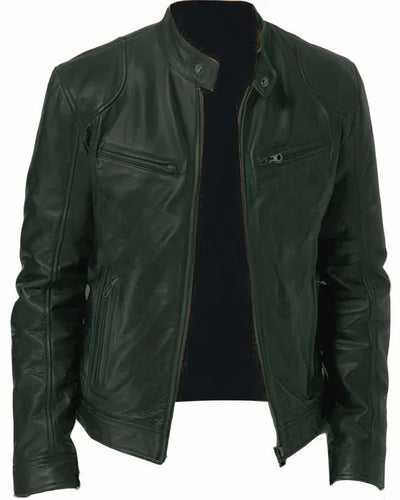 Veste de moto en cuir pour homme - Erwan