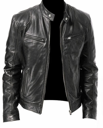 Veste de moto en cuir pour homme - Erwan