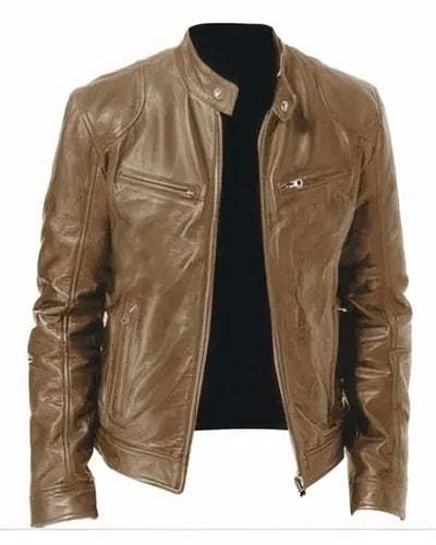 Veste de moto en cuir pour homme - Erwan