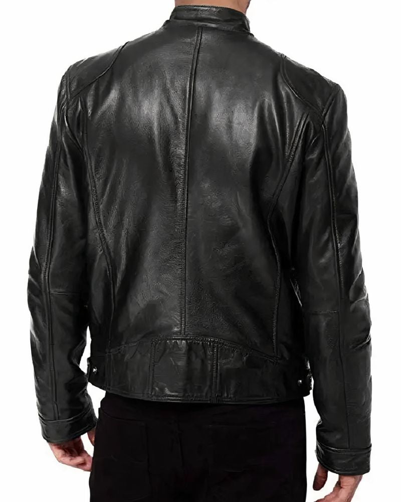 Veste de moto en cuir pour homme - Erwan