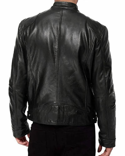 Veste de moto en cuir pour homme - Erwan