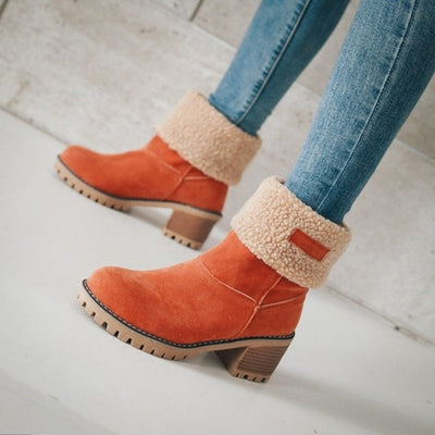Botas de invierno cálidas y acolchadas para mujer
