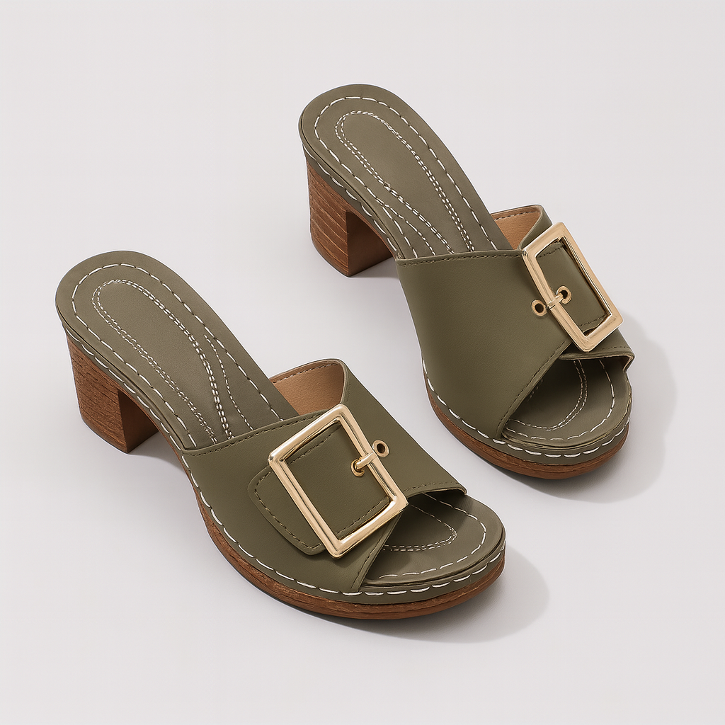 Women's Leather Sandals coffee